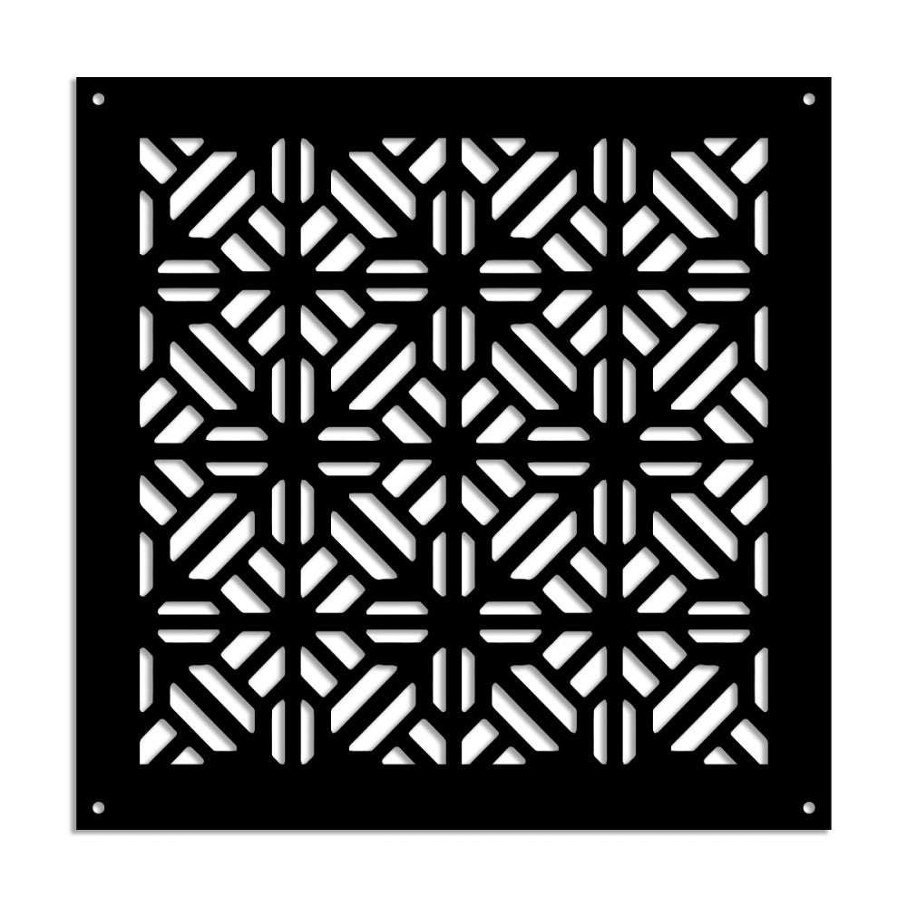 SZTOKHOLM - Panel perforowany z PVC - Osłona przeciwsłoneczna - Rozmiar 48x48 cm - Grubość 1 cm - Kolor CZARNY