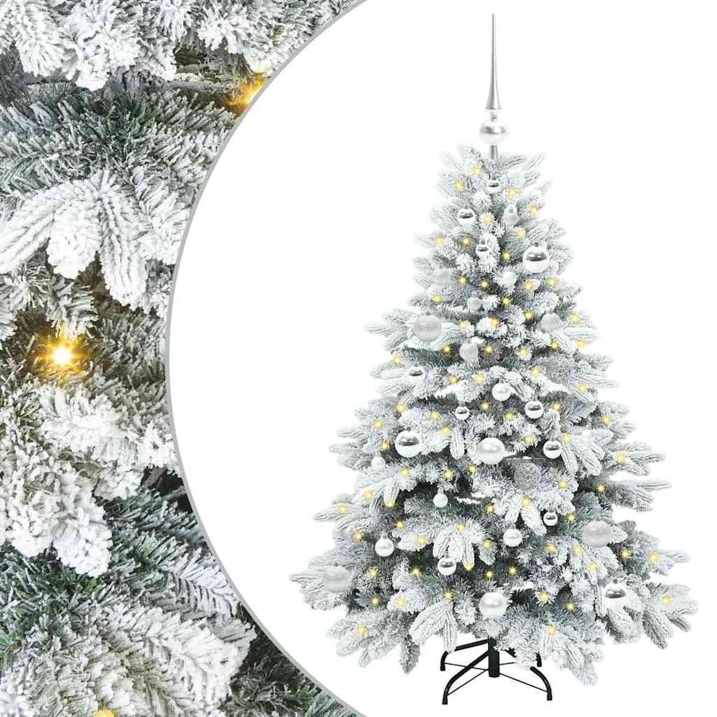Sztuczna choinka z 150 diodami LED Zielony 120 cm PE i PVC