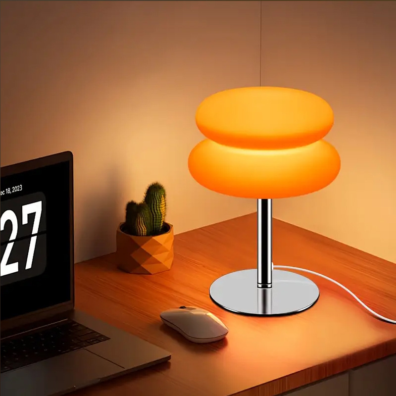 Lampe champignon vintage pour table de nuit, lampe de bureau moderne milieu du siècle, petite lampe de chevet rétro dimmable - 8