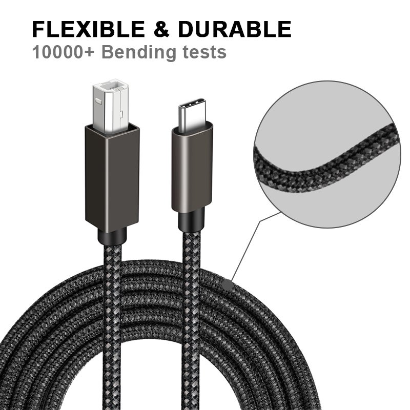 Cavo USB 2.0 Per Stampante Aisens – USB-C Maschio A USB-B Maschio – 2 Metri – Nero A107-0054