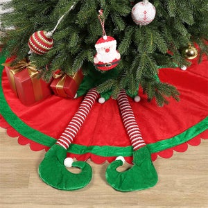 Poupée Elfe De Noël Aux Longues Jambes - 27x15x9cm, Tissu Doux, Décoration Sapin, Bureau, Collection