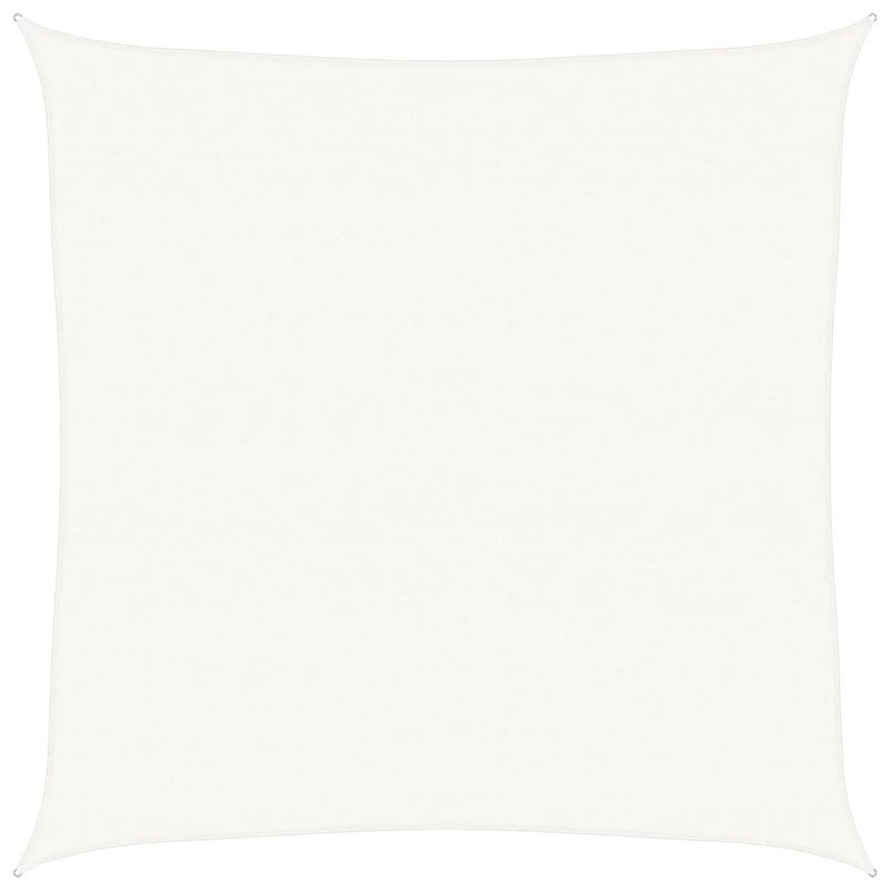 Żagiel przeciwsłoneczny biały 160 g/m², 6 x 6 m, wykonany z HDPE, osłona przeciwsłoneczna do ogrodu, tarasu lub balkonu