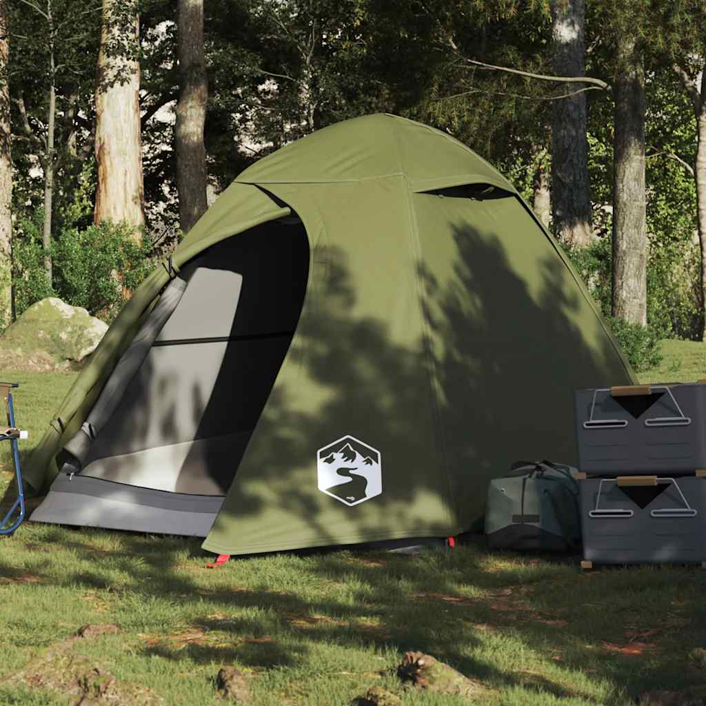 Namiot Dome VidaXL dla 2 osób wodoodporny w kolorze oliwkowym