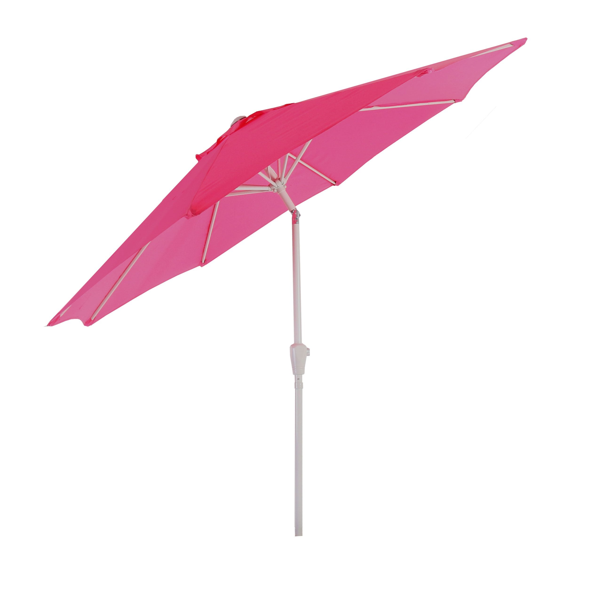 Parasol ogrodowy N19, parasol ogrodowy, Ø 3 m, regulowany, poliester/aluminium 5 kg ~ różowy