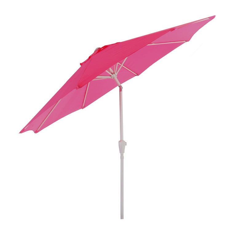Parasol ogrodowy N19, parasol ogrodowy, Ø 3 m, regulowany, poliester/aluminium 5 kg ~ różowy