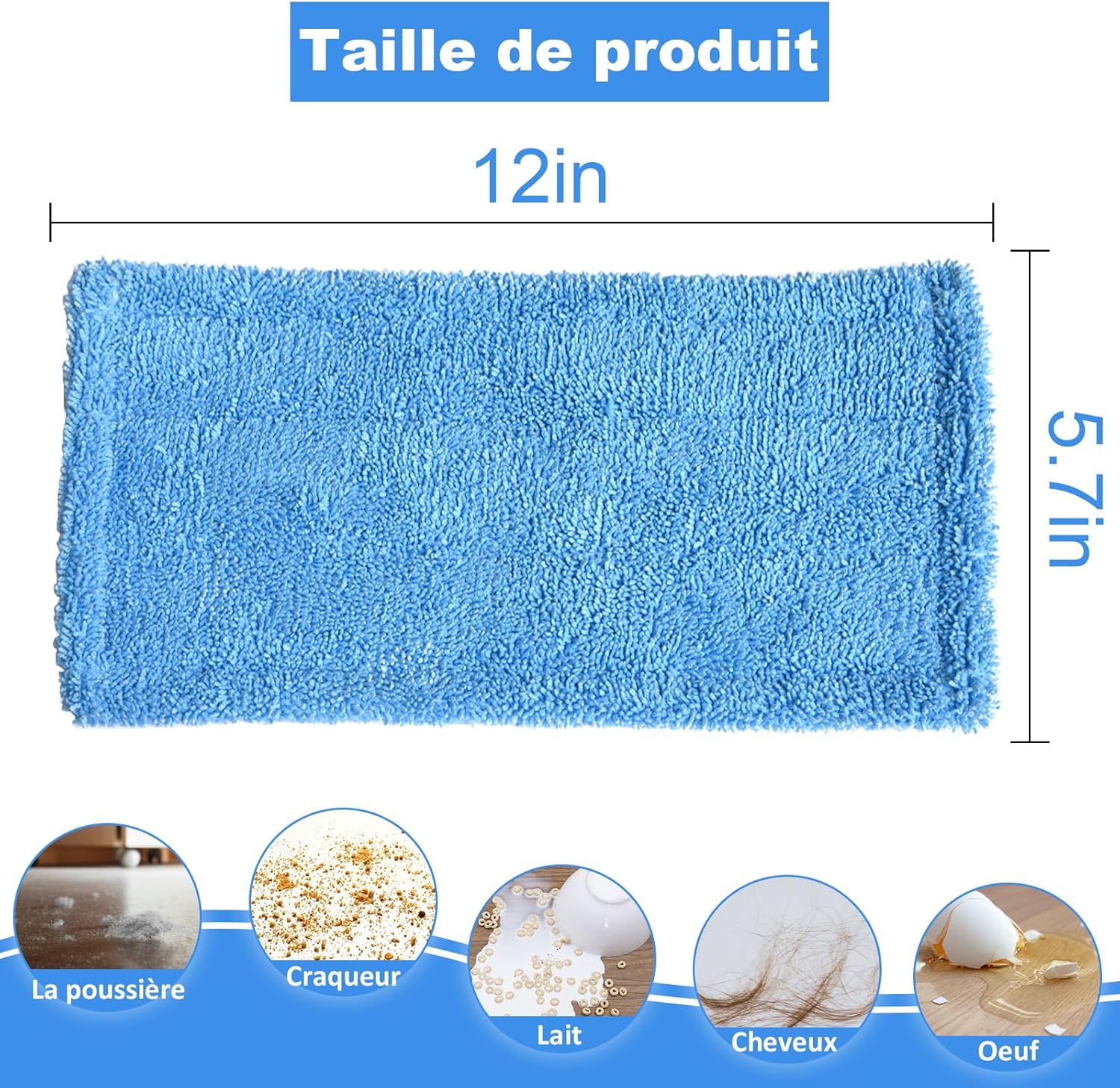 6 Panni Riutilizzabili In Microfibra Per Swiffer WetJet - Lavabili, 30x14 Cm, Per Pavimenti In Legno, Piastrelle, Marmo - 2