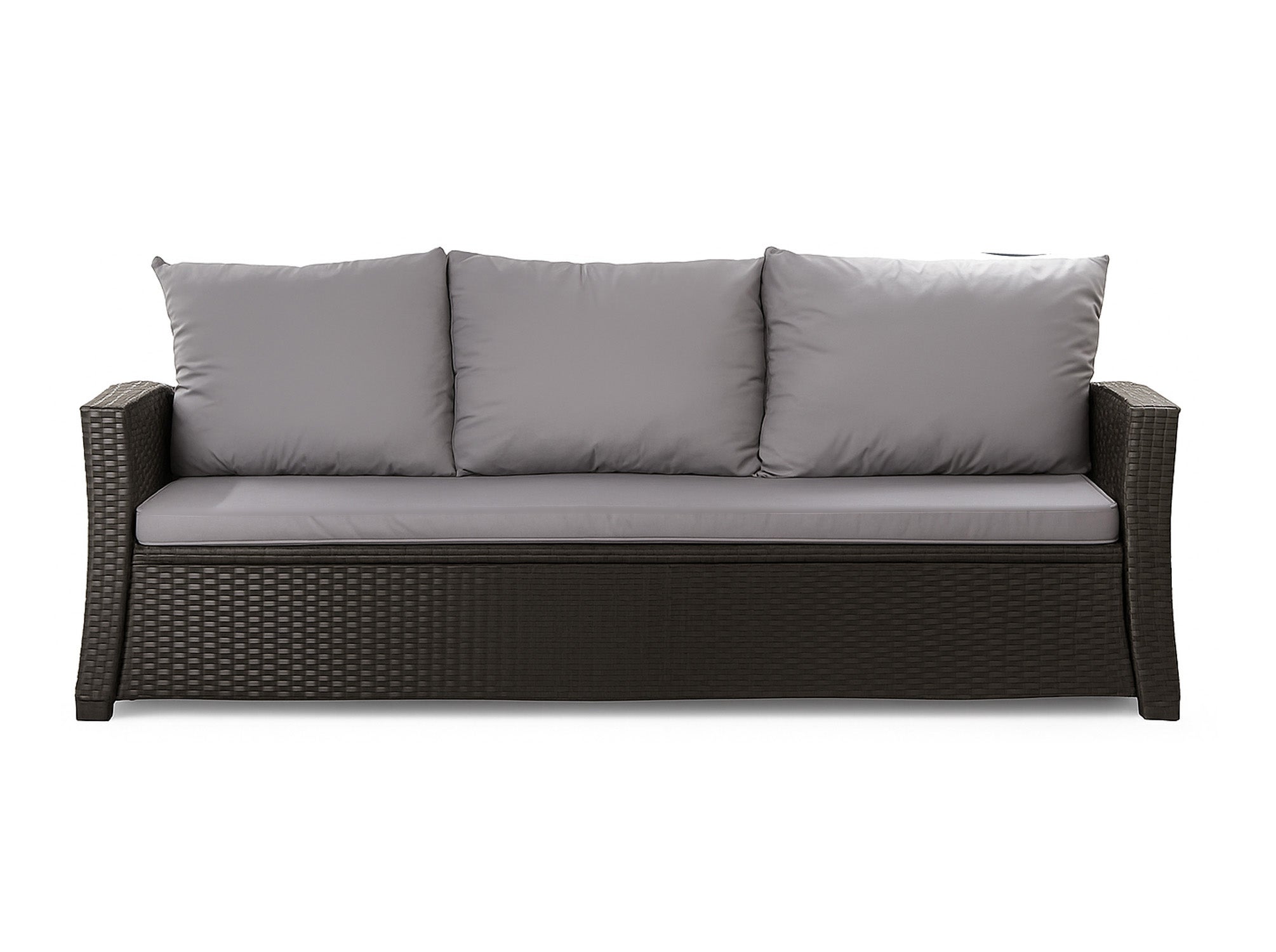 Poduszka ogrodowa na sofę rattanową 160x50x50cm poduszka na meble rattanowe jasna szara, poduszka na balkon taras, poduszki na meble ogrodowe