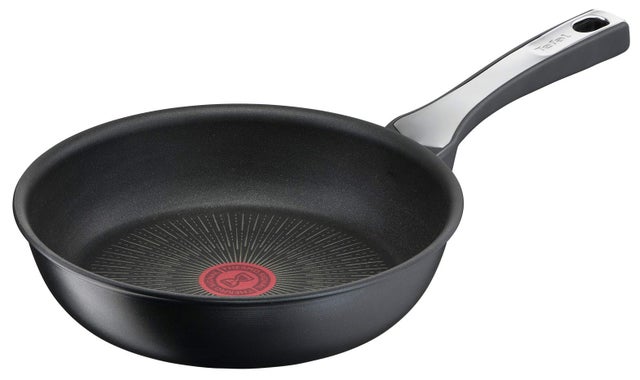 Tefal - G2590323 Unlimited On, padella alta 22 cm con rivestimento resistente Thermo-Signal, adatta per piani cottura a gas, vetroceramica, elettrici