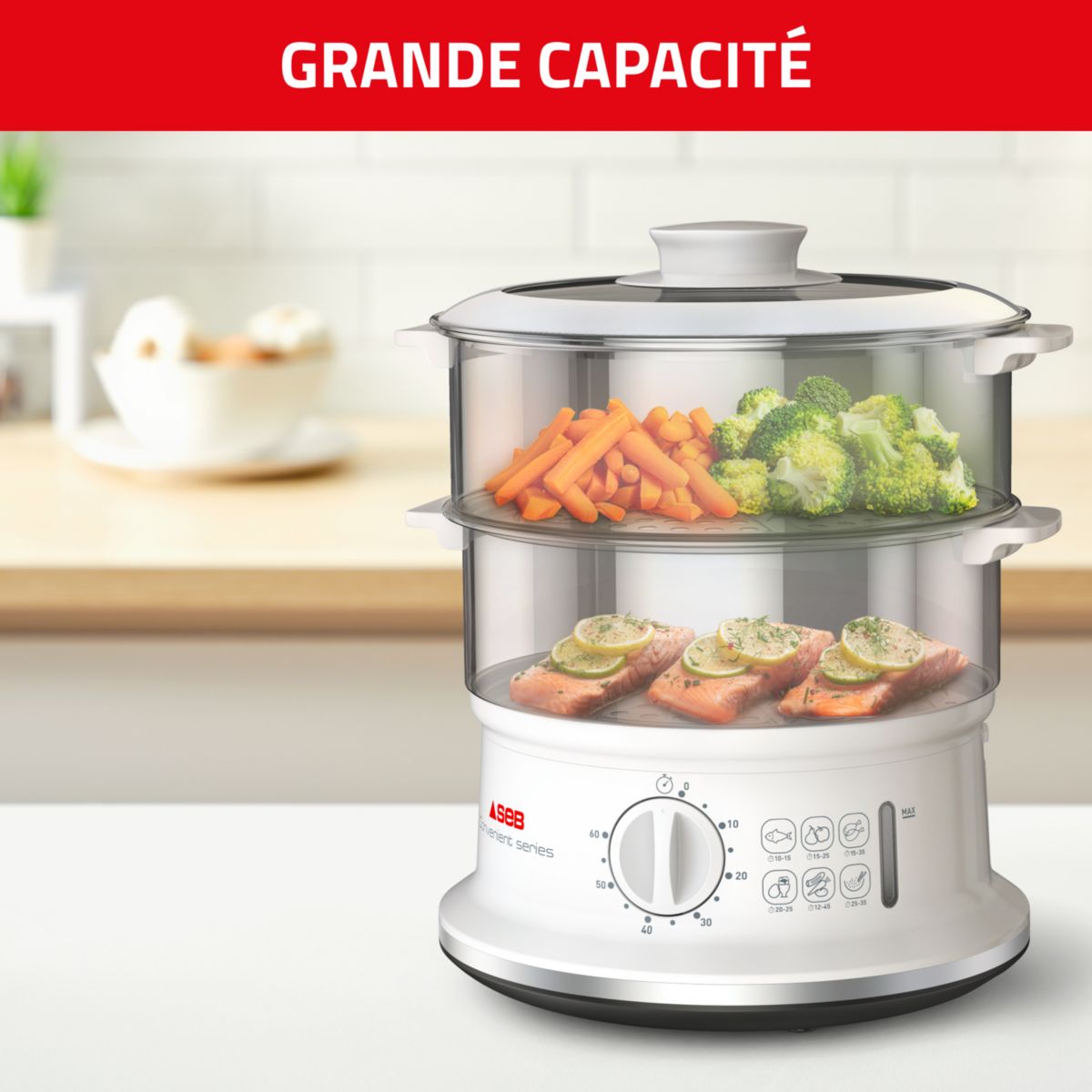 Cuiseur vapeur SEB 2 bols Inox VC145100 - 7