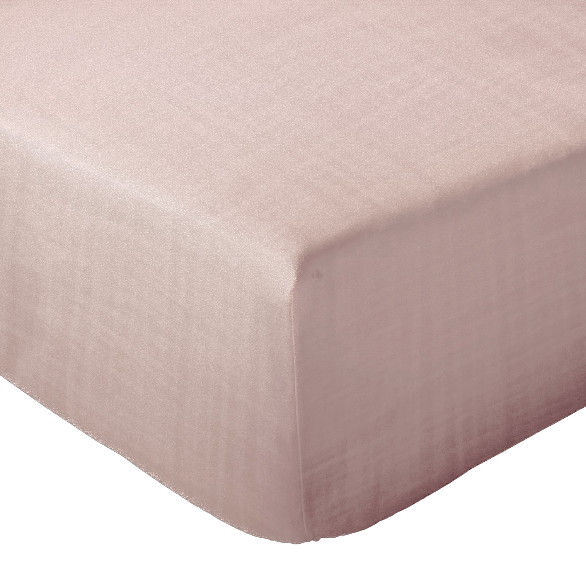 Drap housse 140x200x30 cm mousseline de coton MILOS noir granit | Leroy