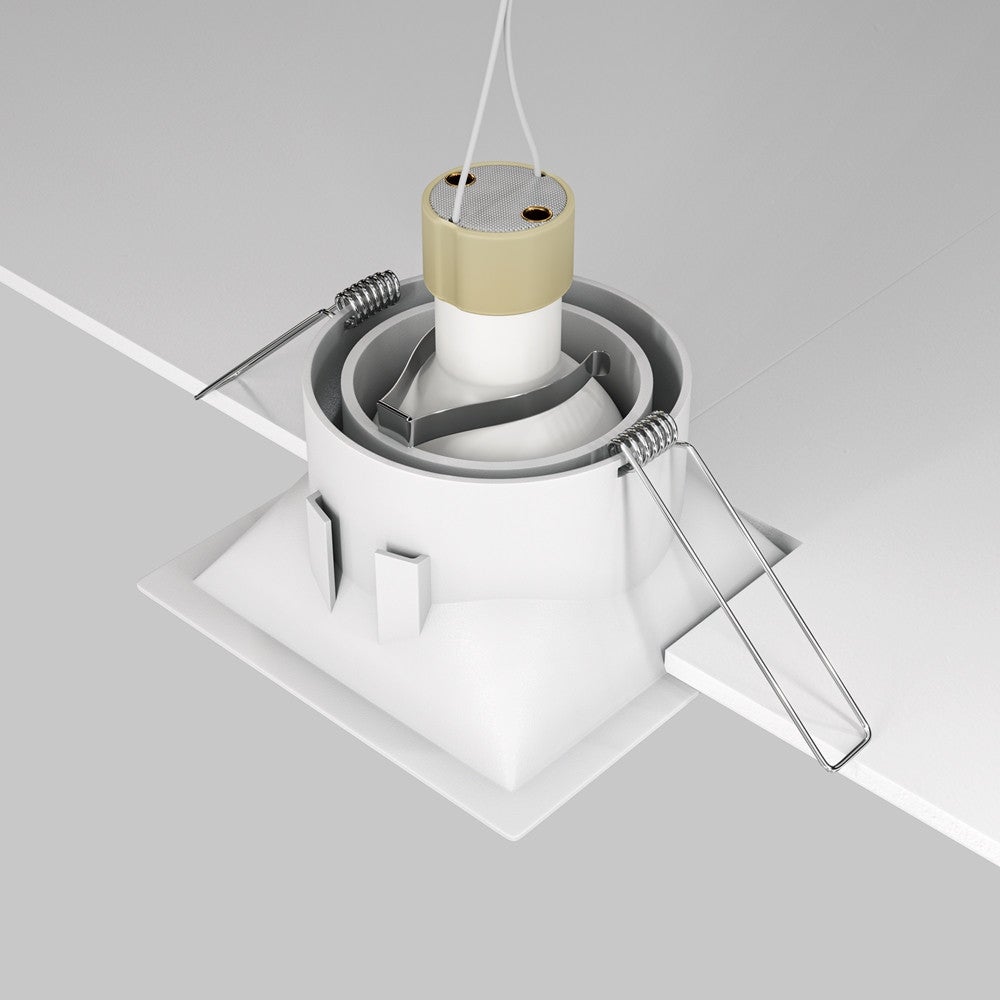 Oprawa sufitowa wpuszczana podtynkowa Dot biała 1xGU10x50W kwadratowa IP20 wym: 4,5 x 9 x 9 cm aluminium Maytoni - 6