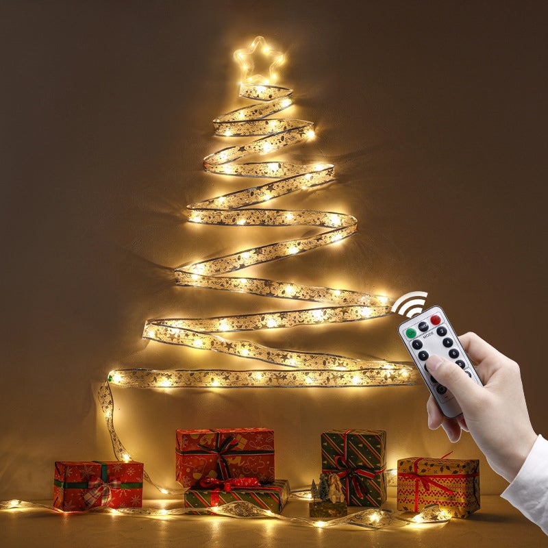 Topo de árvore de Natal de 4 m com luz LED e fita, decoração de estrela de árvore de Natal com controlo remoto, decoração de Natal, luz de Natal - 6