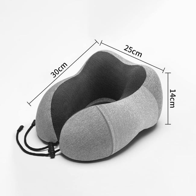 Coussin De Voyage Mémoire De Forme COMFY Leave - Pour Cou Et Cervicales, Avec Masque Et Bouchons, Sac Inclus