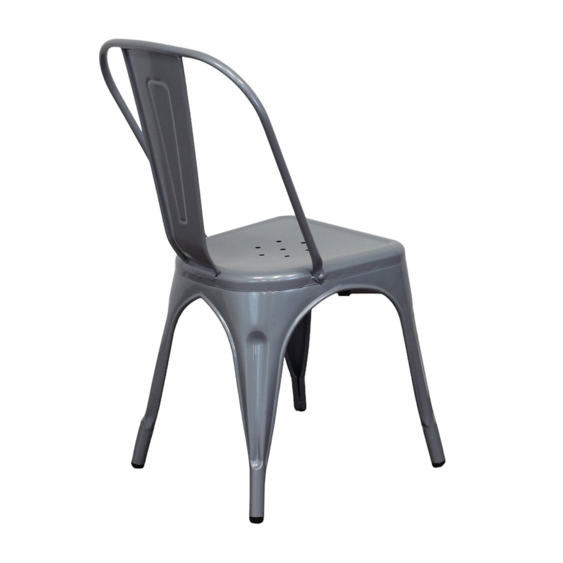 Milani Home - Set 6 sedie in metallo industrial cm 35 l x 45 p x 85 hdi coloreGrigio - 5