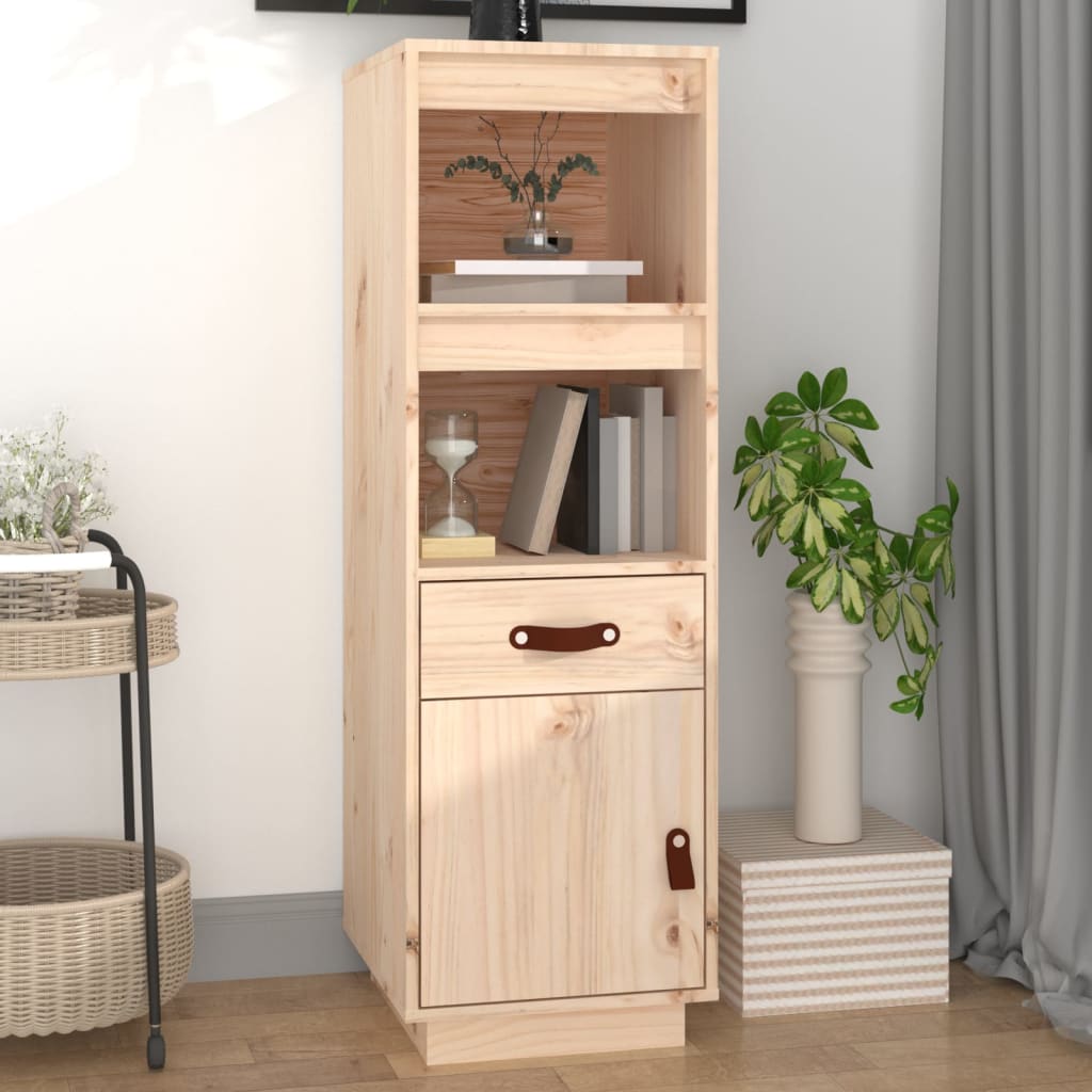 Credenza In Legno Massello Di Pino – 34x40x108,5 Cm, Rustica E Stabile Per Casa E Ufficio - 4