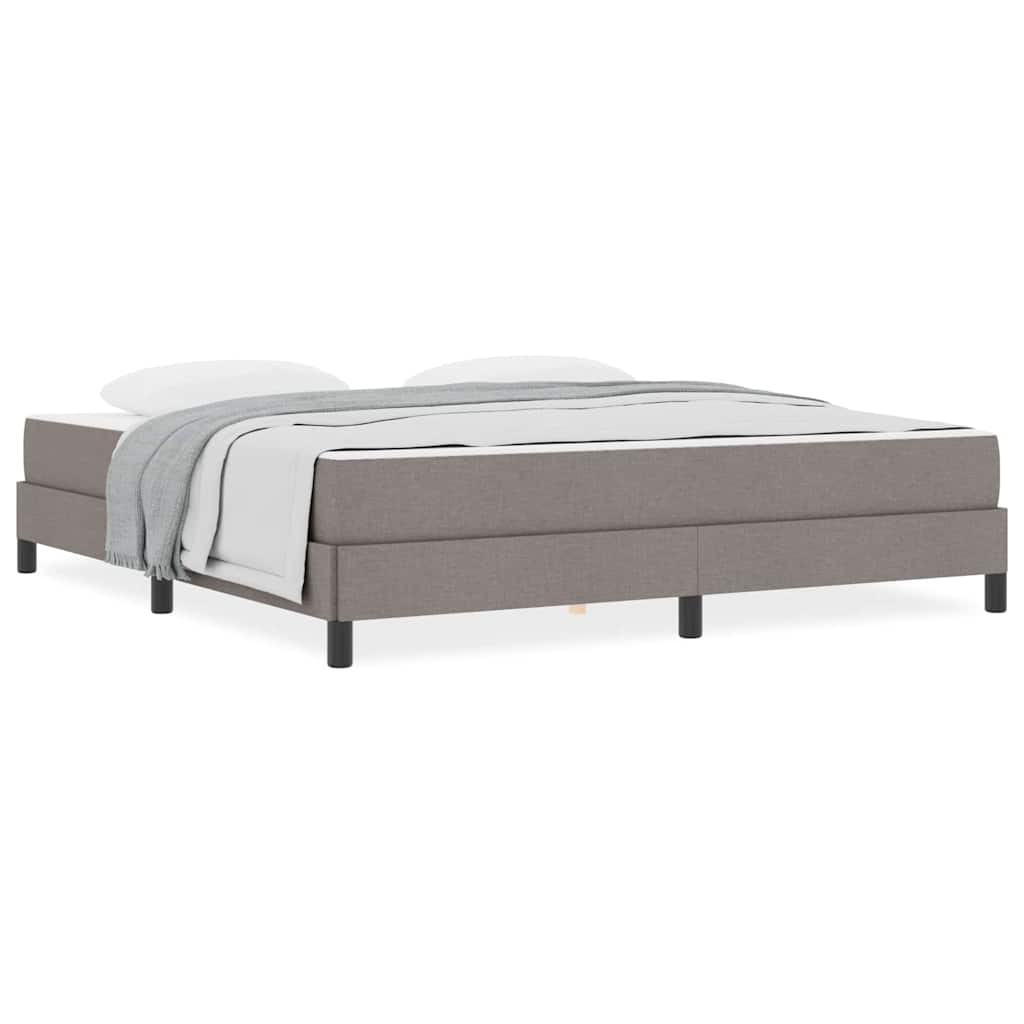 Cadre de lit avec matelas Taupe 180 x 200 cm tissu - 4