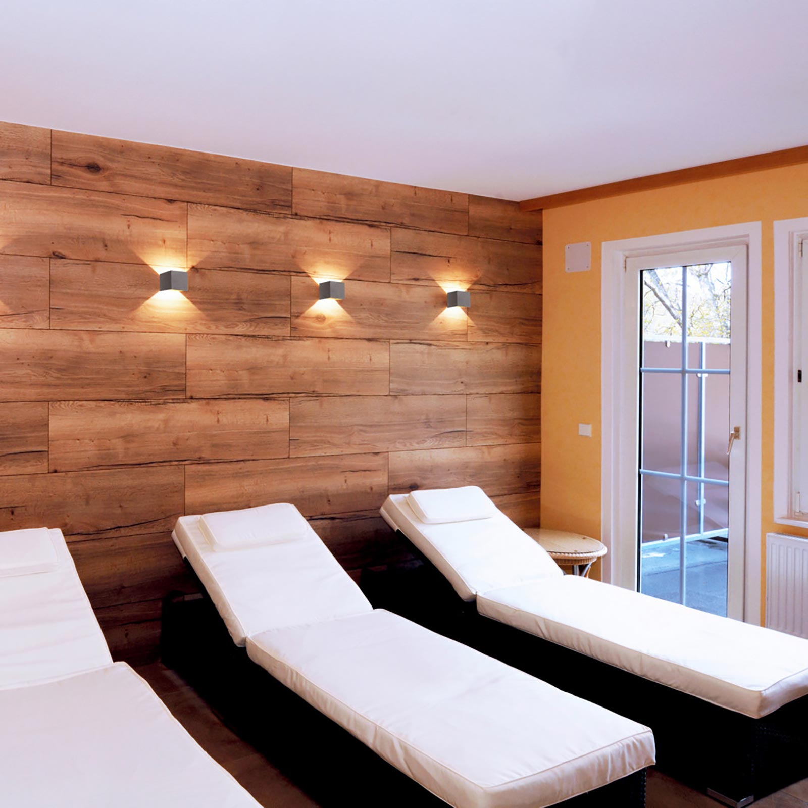 Applique murale moderne G9 en pierre de ciment, double faisceau lumineux, pour chambre à coucher, bureau, couloir d'entrée, 230V COULEUR GRIS - 6