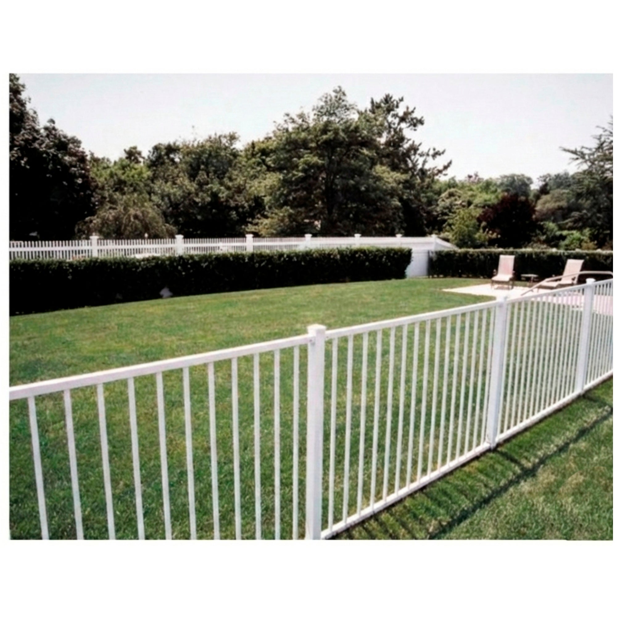 Clôture de jardin BLANC – 200 cm de largeur x 110 cm de hauteur - 4