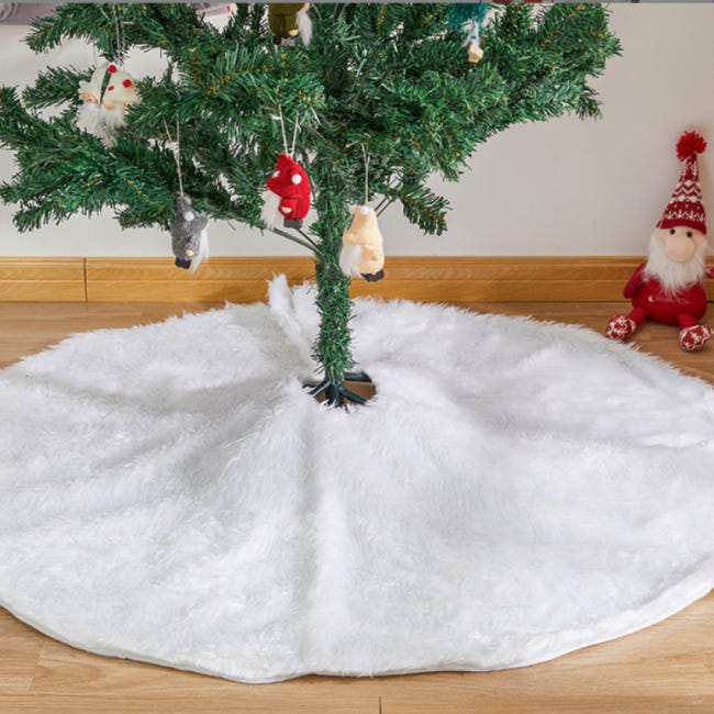 Gonna per albero di Natale in pelliccia sintetica da 120 cm Gonna