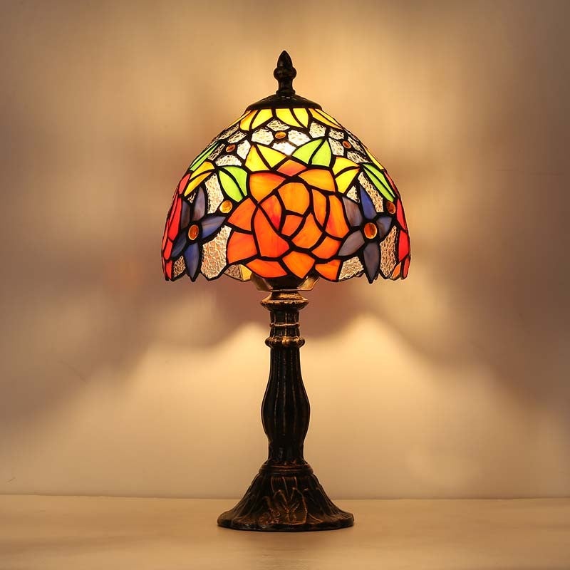 Lampe de table d'inspiration Tiffany avec mosaïque en verre - 3