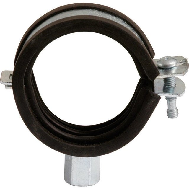 Collier isophonique à charnière zingué blanc simple - Tube Diamètre 42 à 44 mm - Série lourde