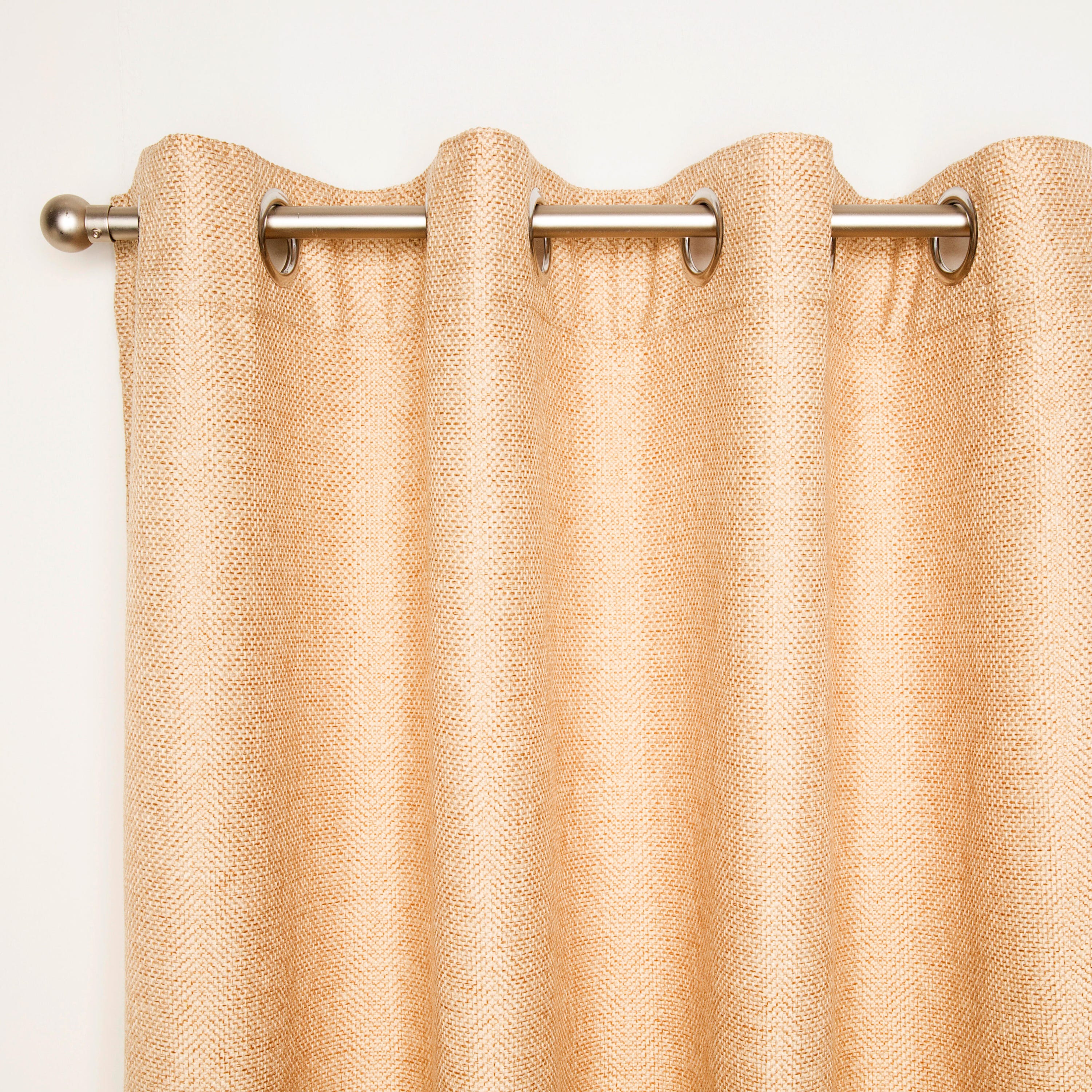 Zasłona z przelotkami Cindy, gładki kolor piaskowy, 140x270cm - 9