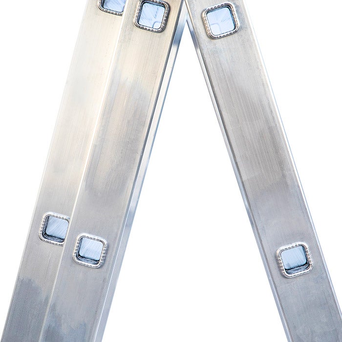 HOSTRÖM Echelle transformable 3 plans StablePro 3x11 marches aluminium extensible coulissante, 6 positions, hauteur travail max 6,31m, garantie 5 ans - 7