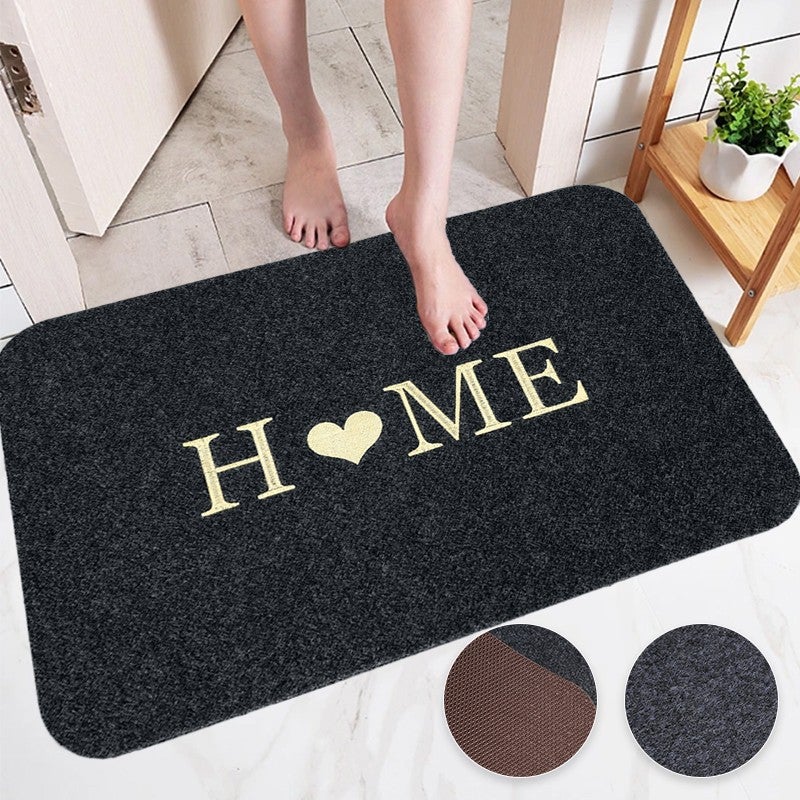 Tappeto Ingresso 80x130 Cm Lavabile In Lavatrice | Antiscivolo E Resistente Allo Sporco Per Esterni, Grigio