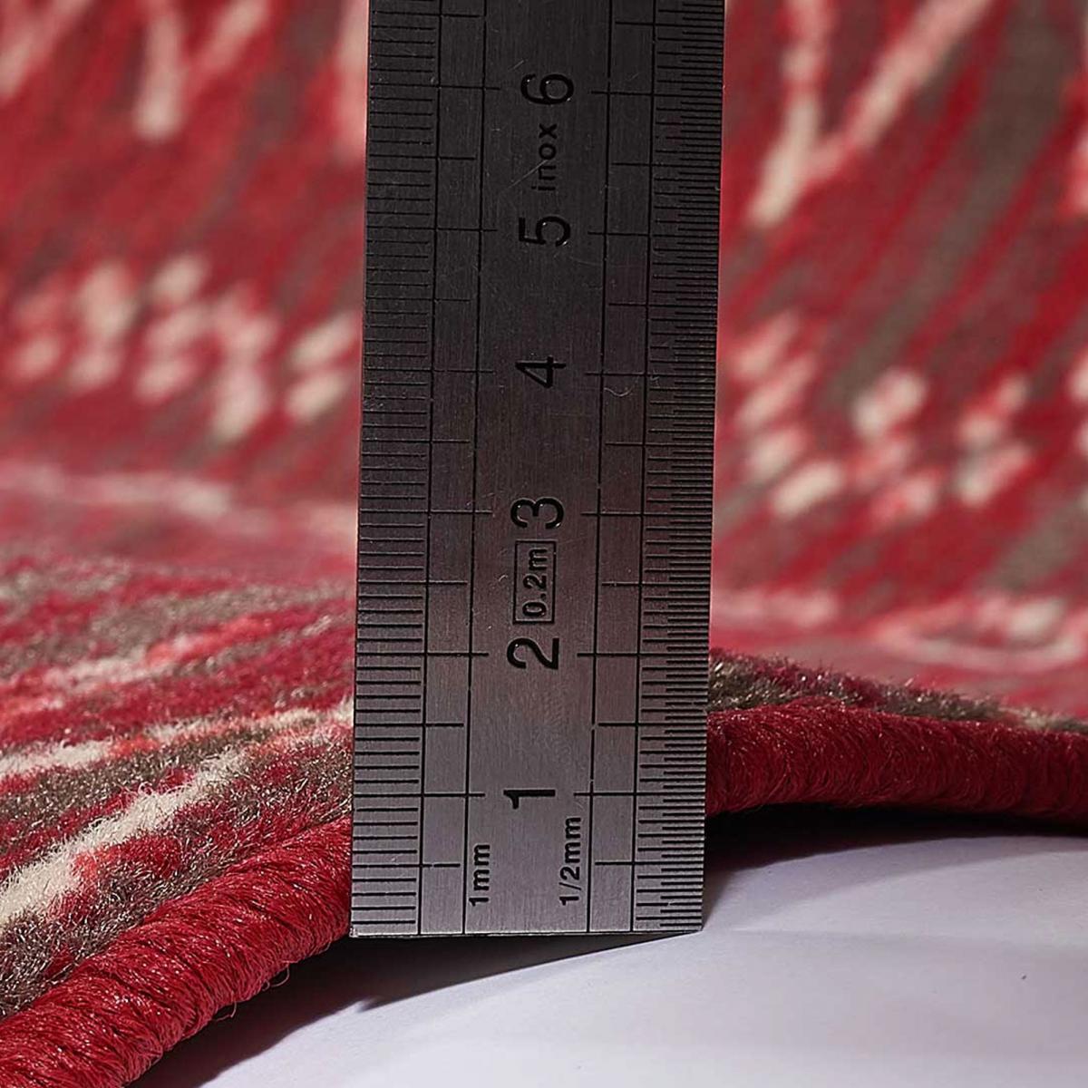 Tapis berbère 120x170 tissé motifs tribaux LYN1 BERBI rouge - 4