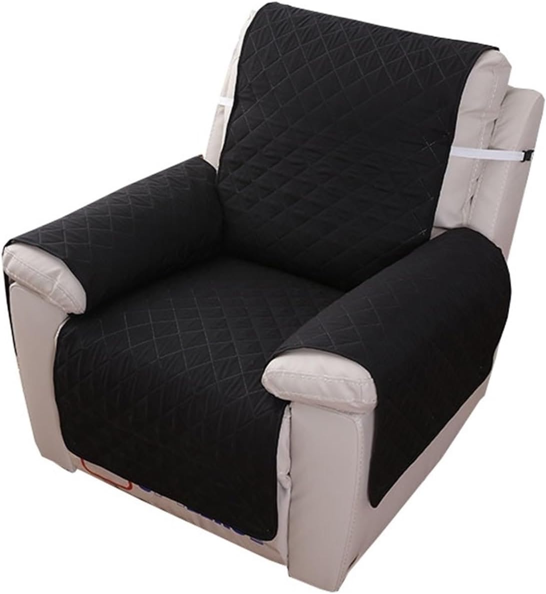 Poltrona reclinabile in velluto nero | Leroy Merlin