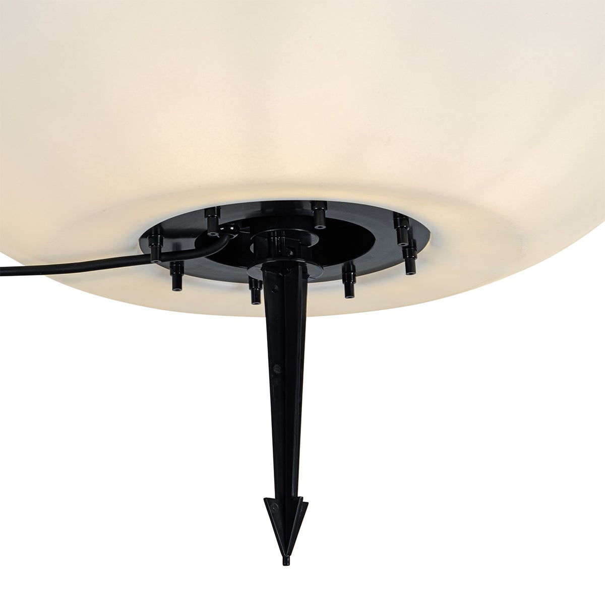 Qazqa moderne lampadaire extérieure, lampe sur pied extérieure pour jardin intelligente - Nura - blanc, ampoule led 9w, e27, - 6