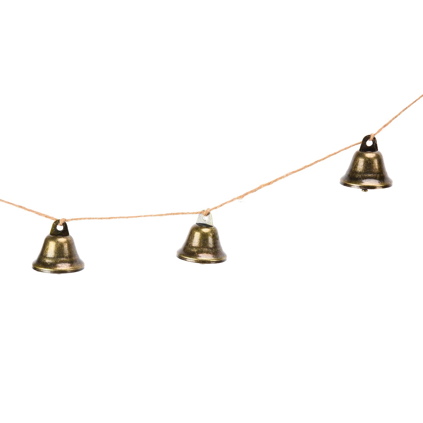 Campanas decorativas, 9 cuerdas de campanas colgantes, campanas pequeñas para colgar en la pared, campanas navideñas vintage de hierro para decoracion - 8