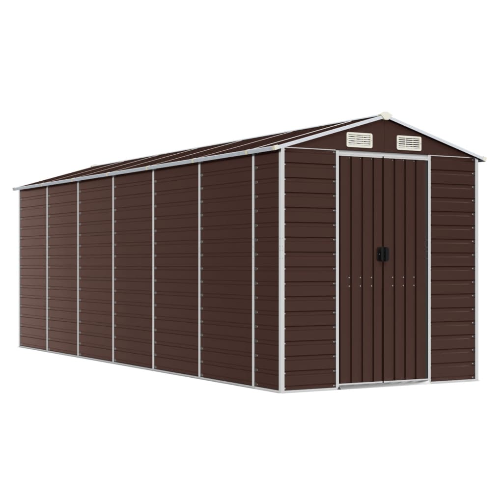 Maison Exclusive - Abri de jardin marron 191x555x198 cm acier galvanisé - 2