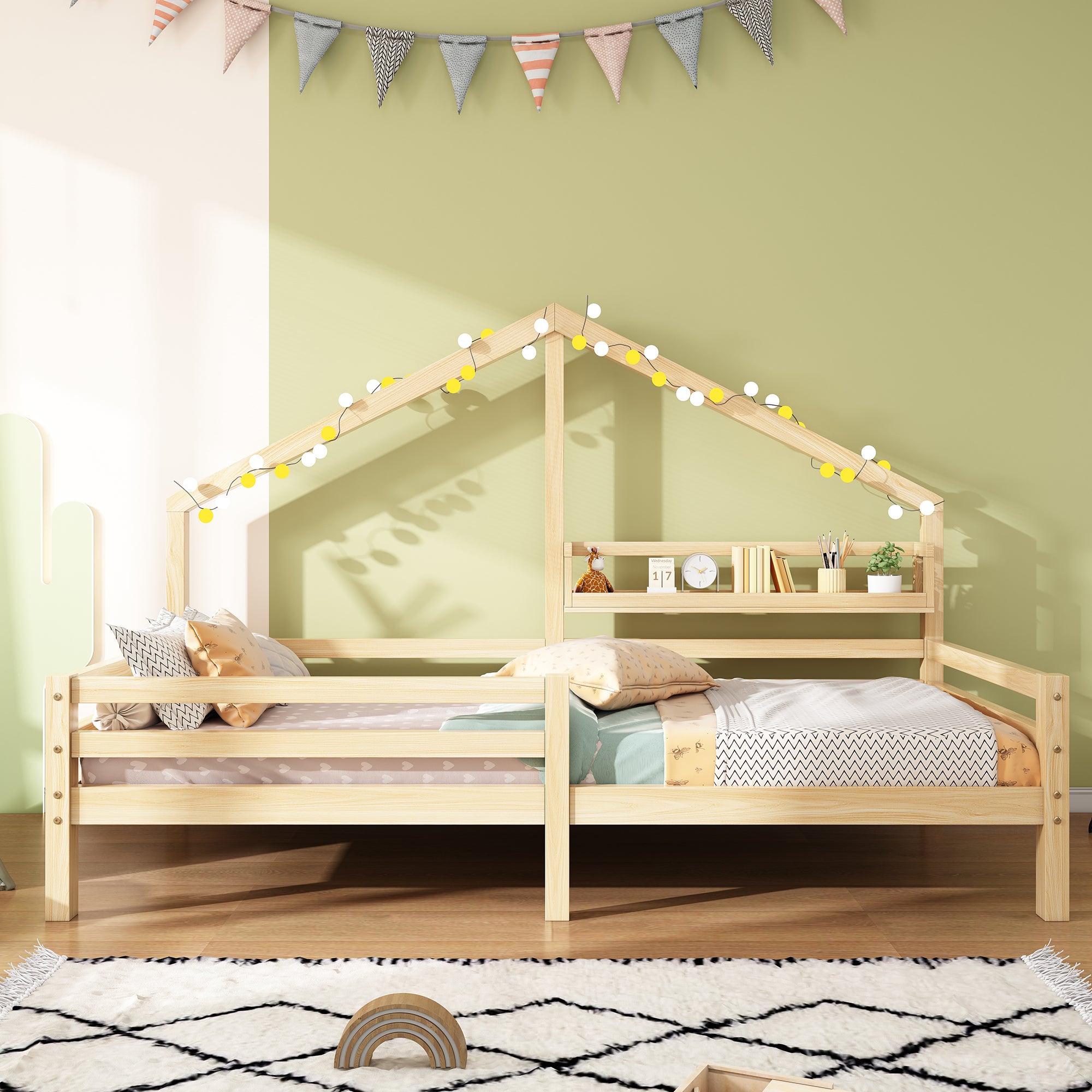 Lit De Sieste Portable Pour Enfants Acrimet - Design Empilable Et Structure En Acier Inoxydable - Tissu Respirant Jaune - 52 Pouces