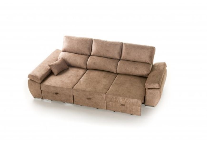 Sofá chaiselongue índico 3 plazas con arcón