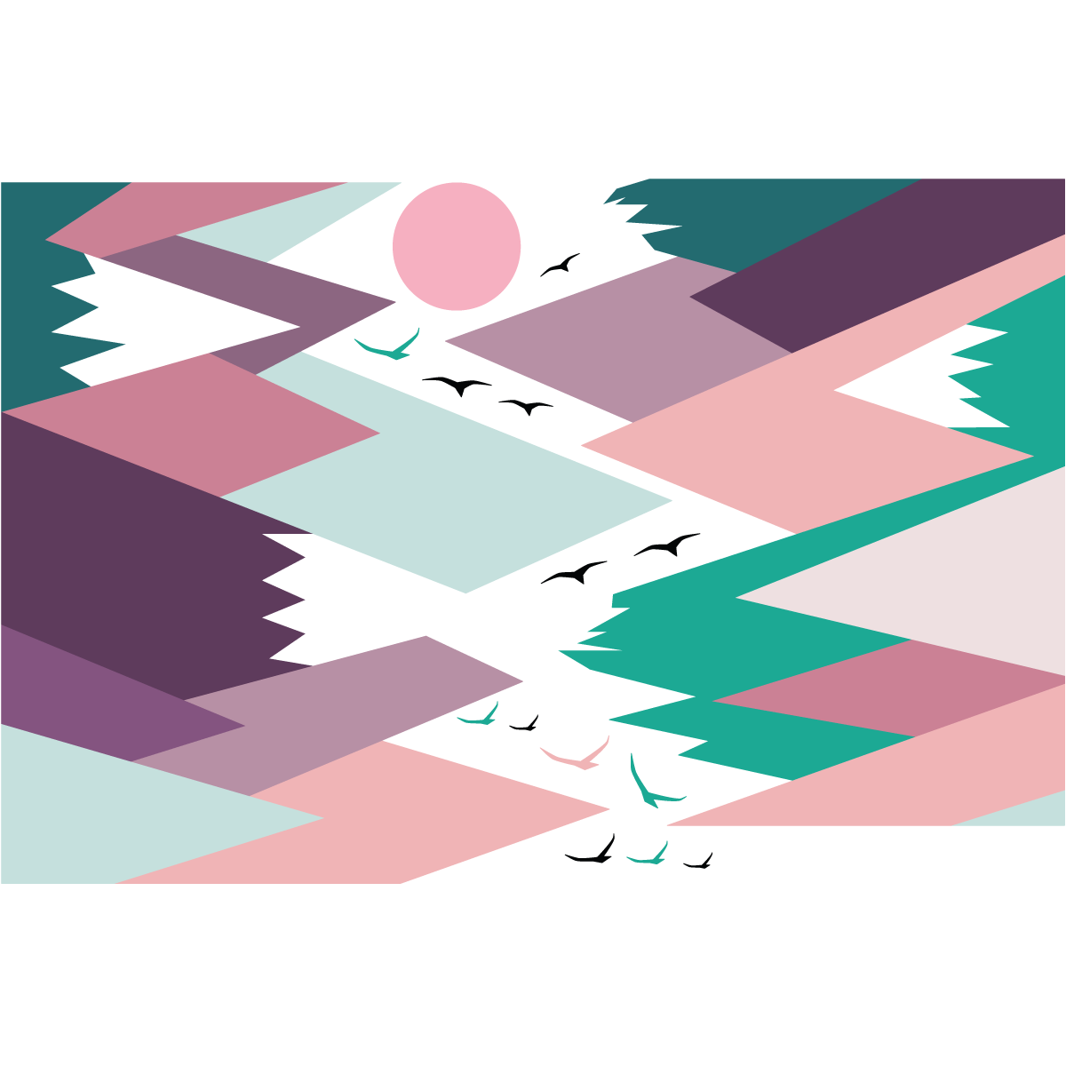 Adesivo bambino di montagna scandinavo anielka - Sticker adesivo - adesivi murali - 40x60cm - 2