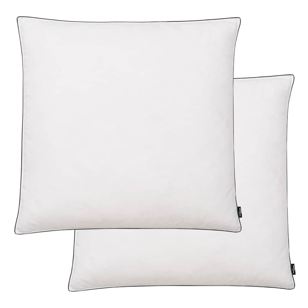 Juego de 2 almohadas relleno de plumón ligero 80 x 80 cm blanco