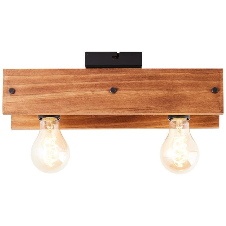Brilliant lampa Marty LED spot ścienny piaskowy czarny metal/czarne drewno 1x, GU10, 10 W, żarówka LED w zestawie i wymienna