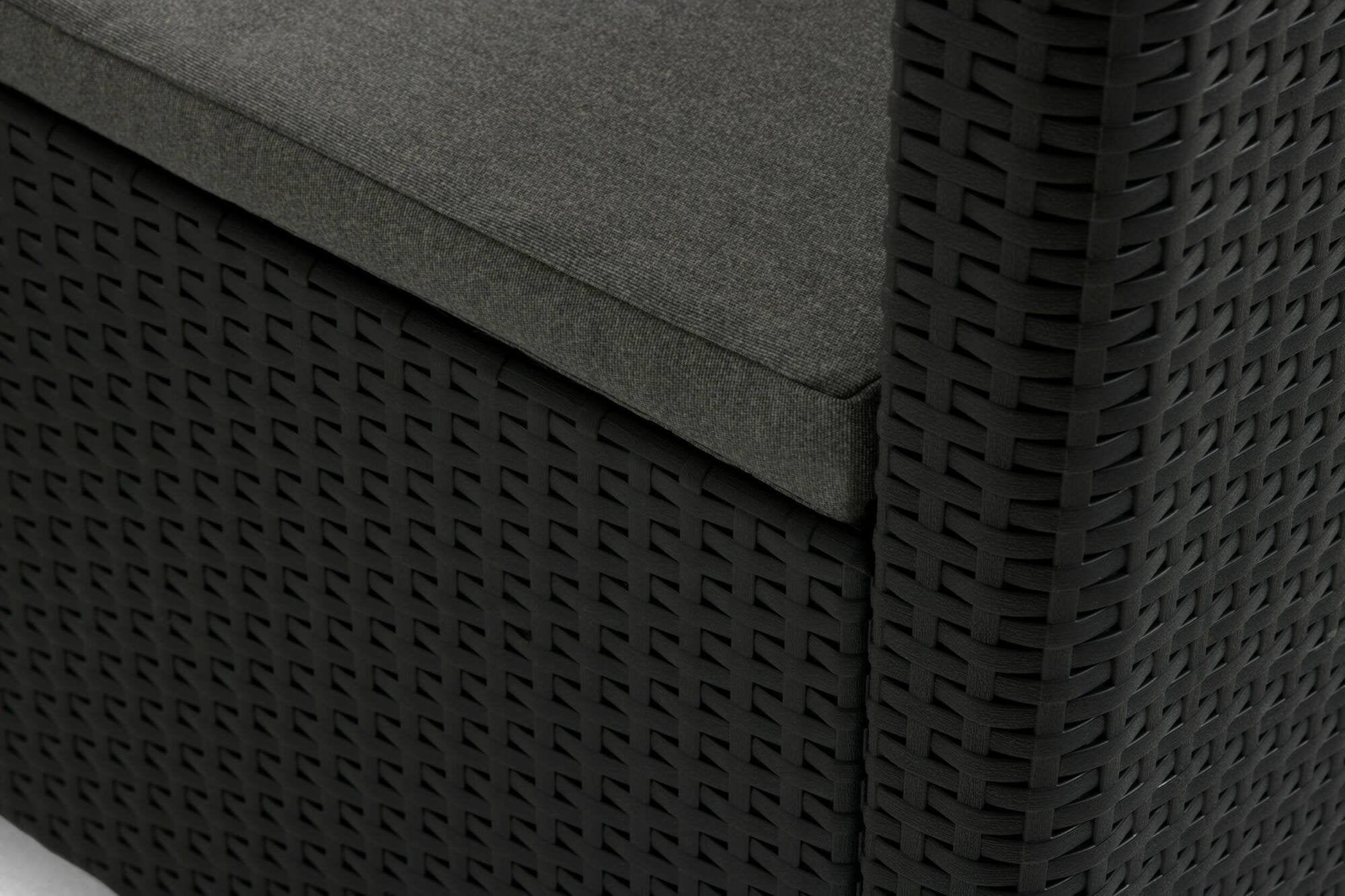 Set da Giardino Divano 2 Poltrone e Tavolino Keter Marie lounge Grafite - 7