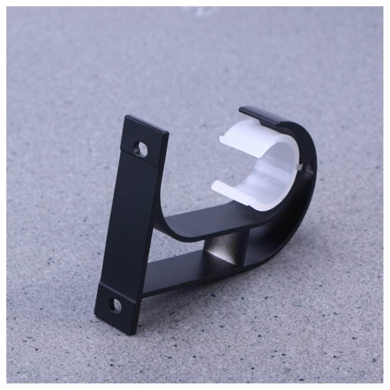 Staffa Porta Tenda Terminale In Acciaio Inox 19 Mm | Confezione Da 2 Con Viti | Cromata Per Armadio, Doccia - 3