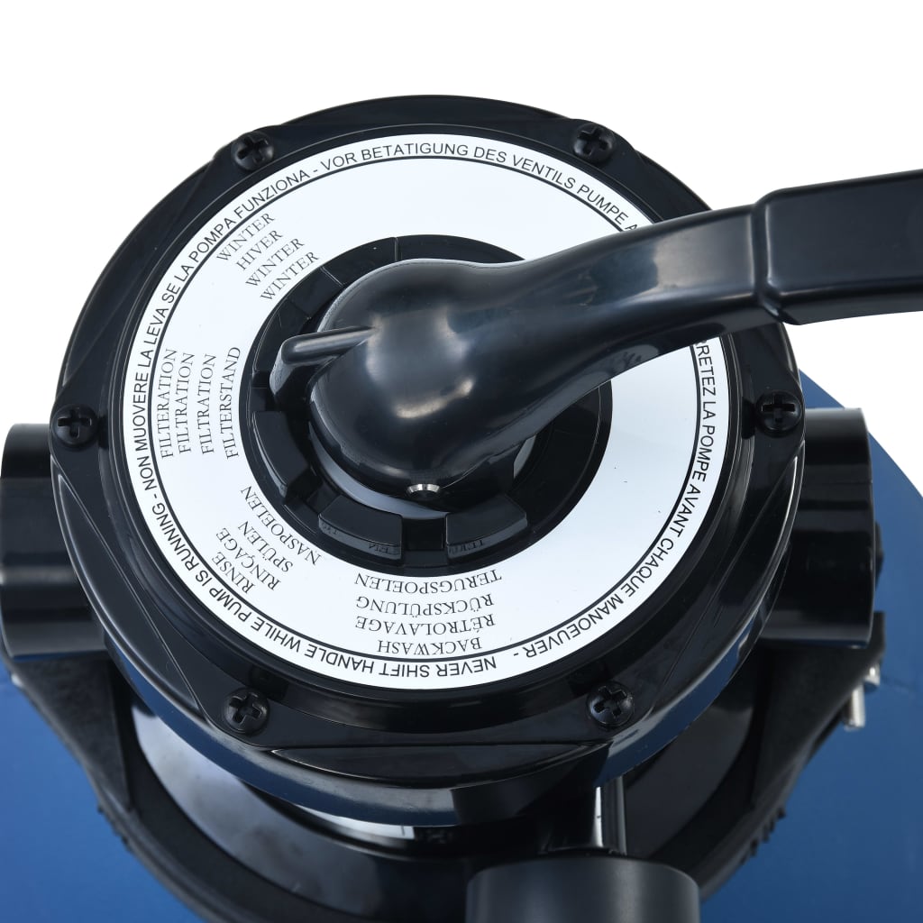 Maison Exclusive - Filtro a Sabbia per Piscine Valvola a 4 Posizioni Blu 300 mm - 7