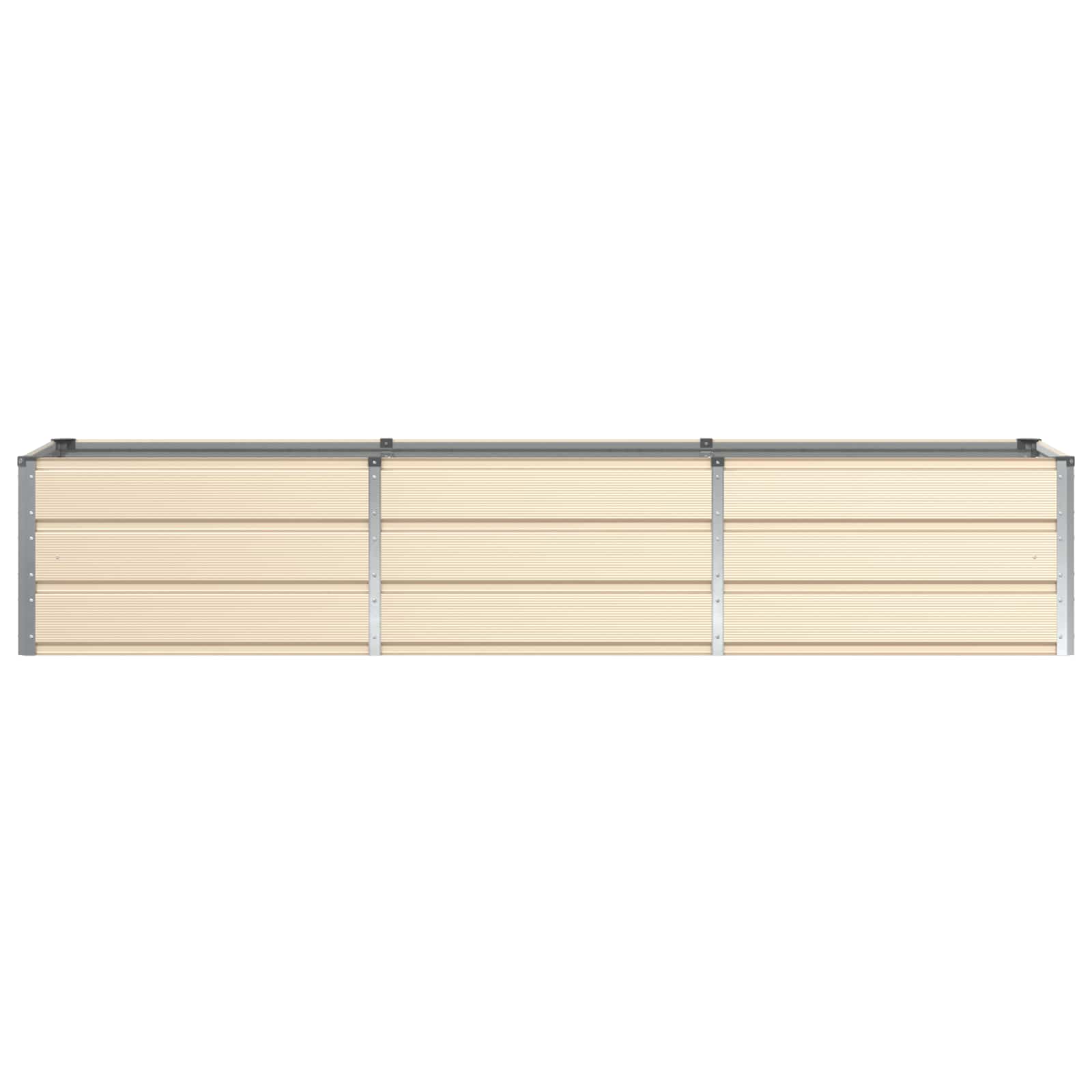 vidaXL Jardinière Ivoire 240 x 80 x 45 cm Acier - 4