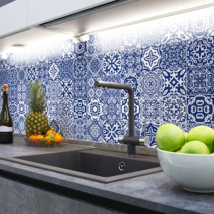 Adesivi Murali Piastrelle Azulejo 15x15 Cm - Decorazione Per Bagno E Cucina, Stile Spagnolo - Confezione Da 24 - Foto 6