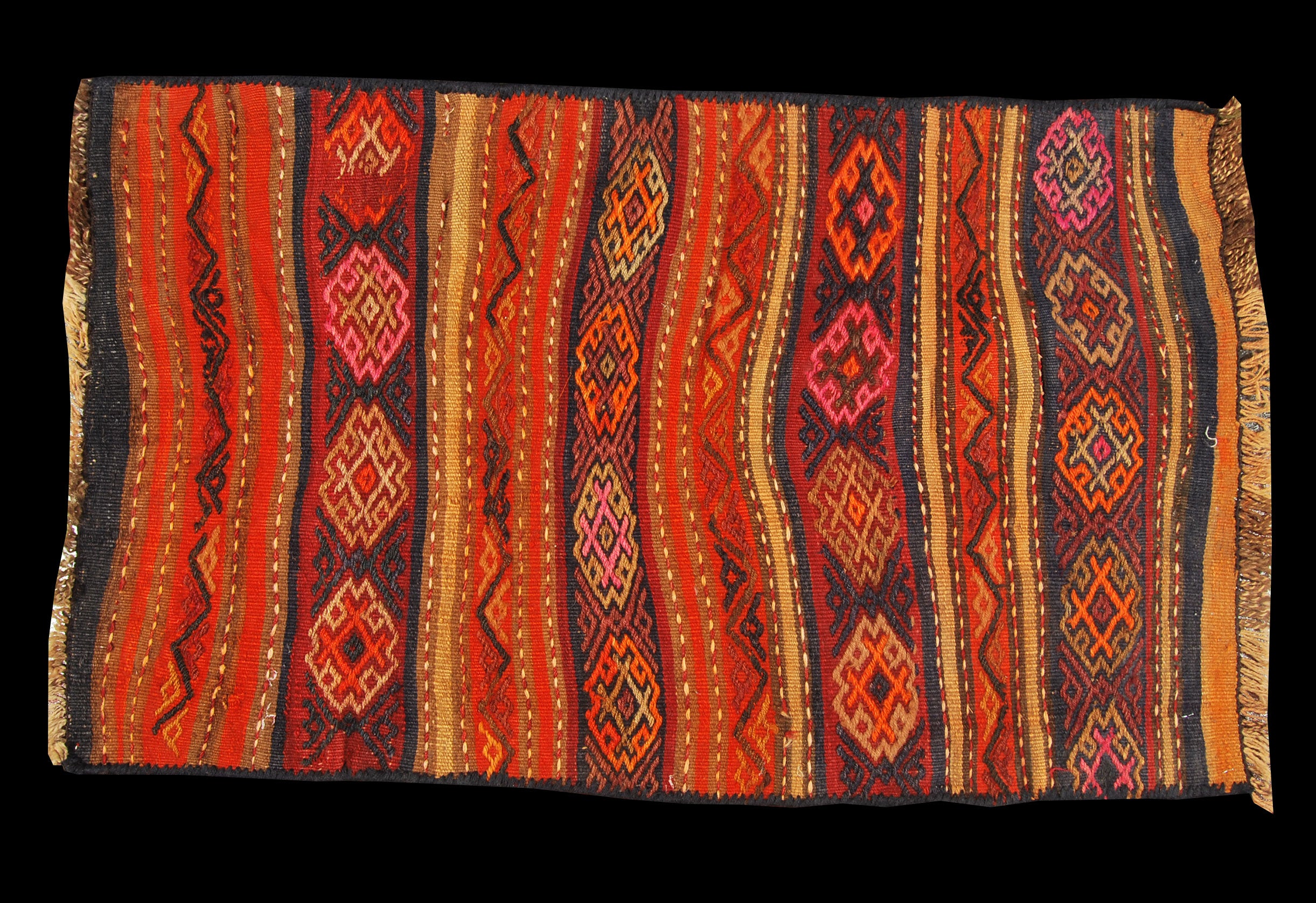 Oryginalny ręcznie tkany kilim/dywan z certyfikatem autentyczności 92x56 cm GALLERIAFARAH1970