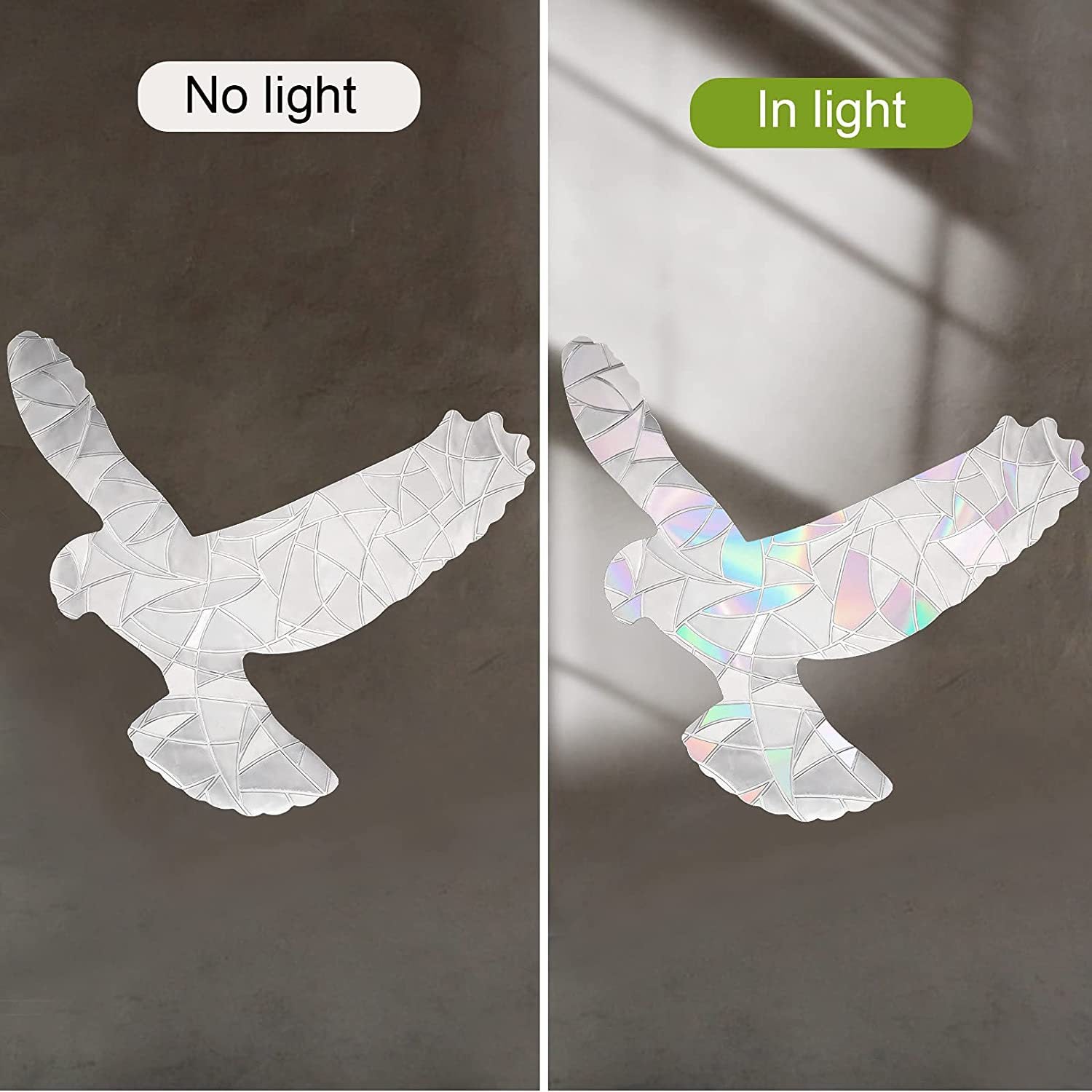 Autocollants anti-collision pour oiseaux de fenêtre, protection de porte en verre et sauvez les oiseaux, réflexion, 20 Pcs, Dégager - 7