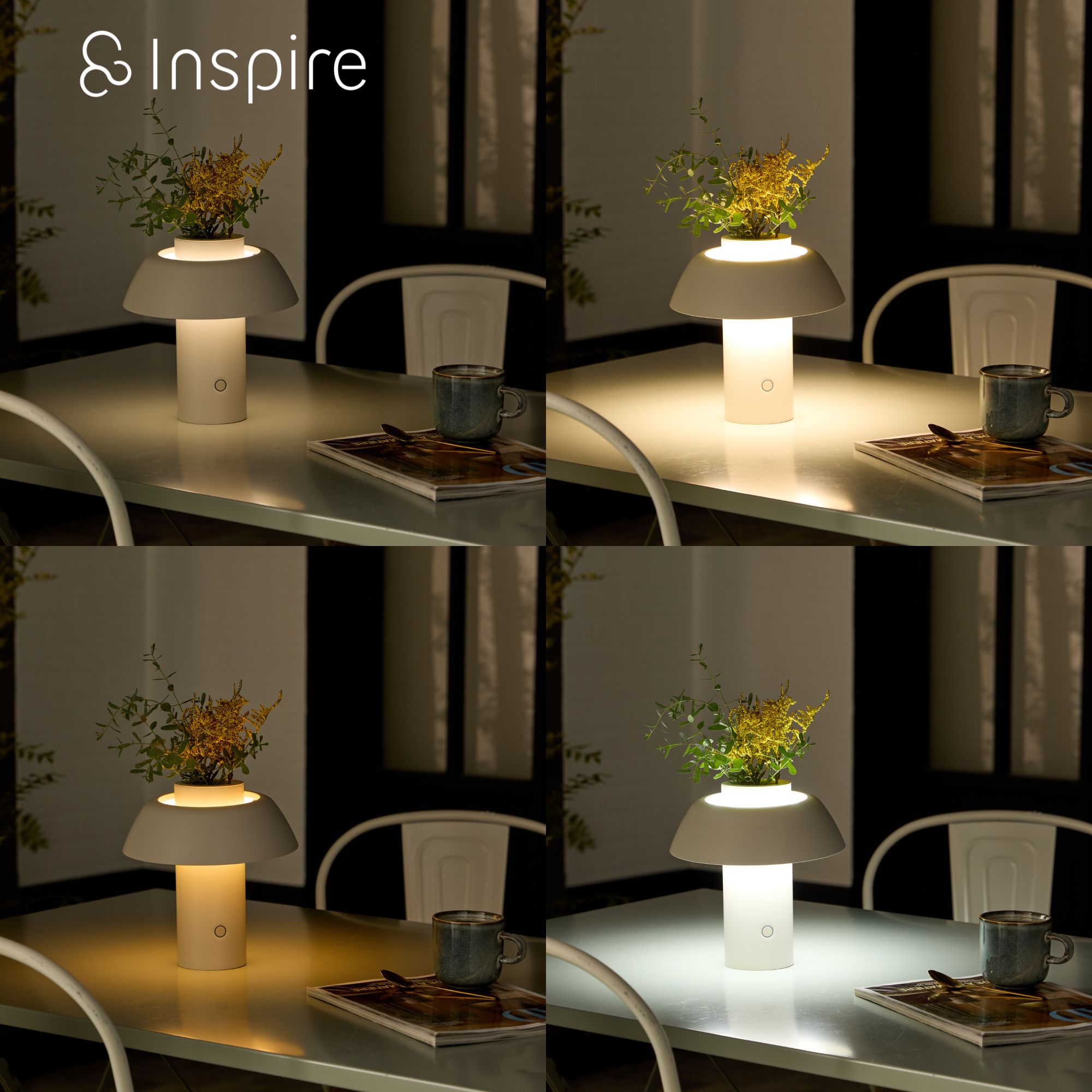 Candeeiro de mesa, 500 Lúmenes, brancos ajustáveis, Floral INSPIRE - 4