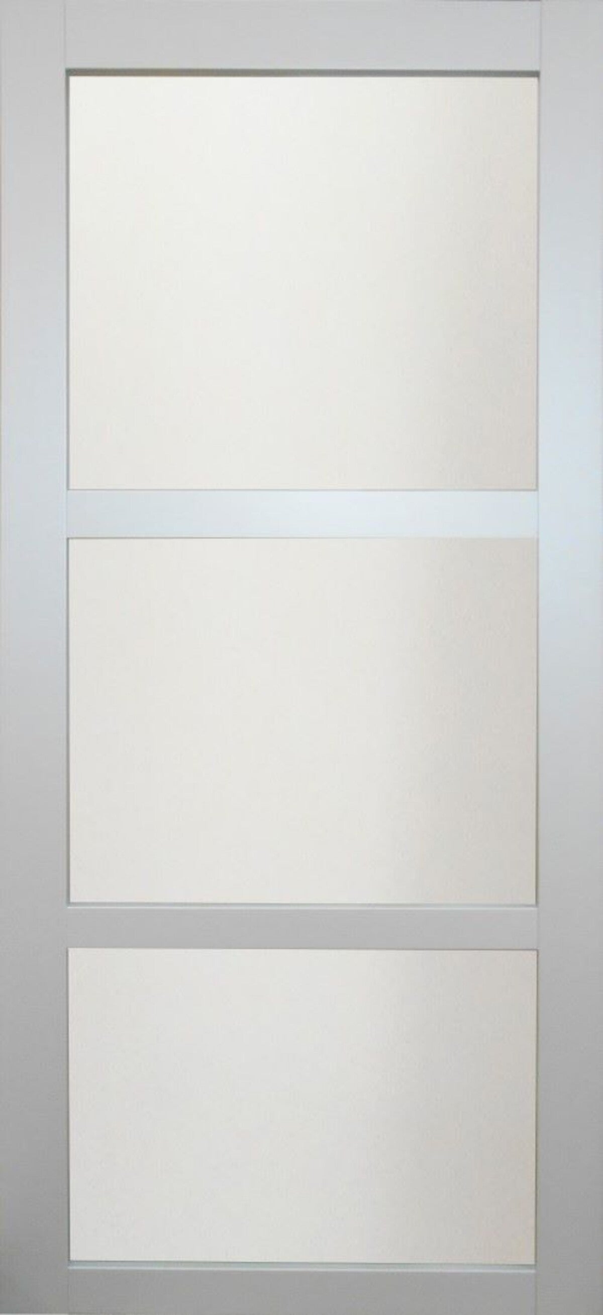 Porte Coulissante Greyria Gris Clair Ral7035 Vitree H204 X L83 + Rail Alu Bandeau Blanc Et Coquilles Gd Menuiseries - 2