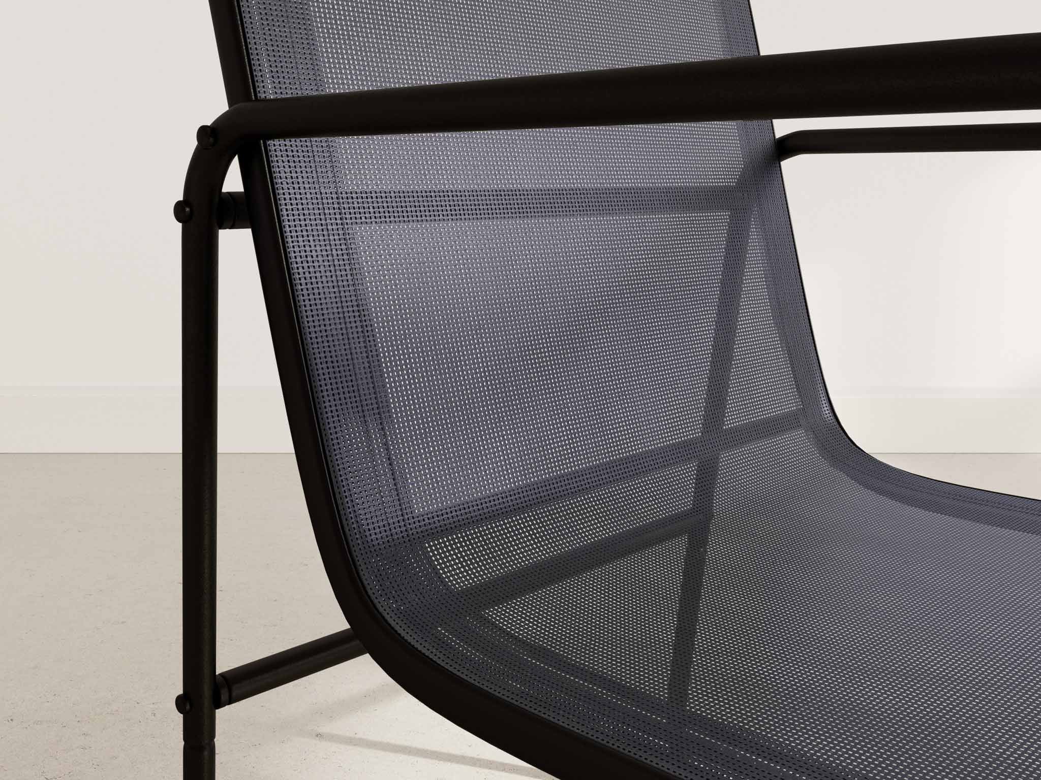 Salon de jardin en Acier Noir 6 personnes - 4