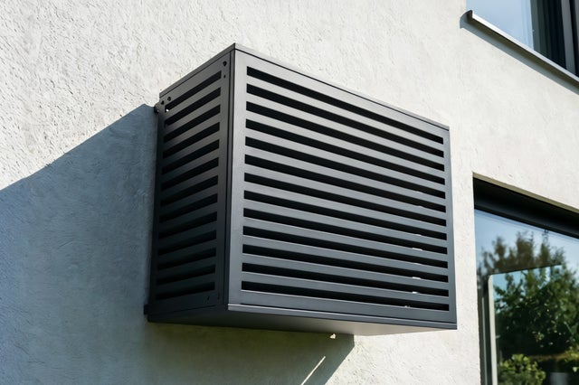 Cache clim aluminium gris Aneto avec face inférieure - taille M