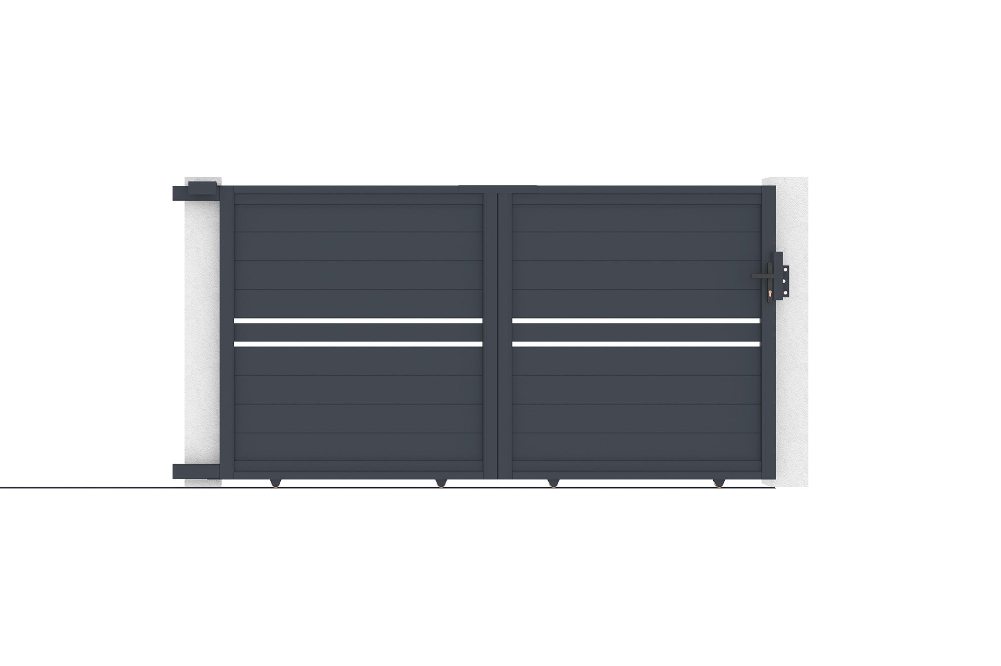 Portail coulissant 3m CIMONE H.160 aluminium gris - 7